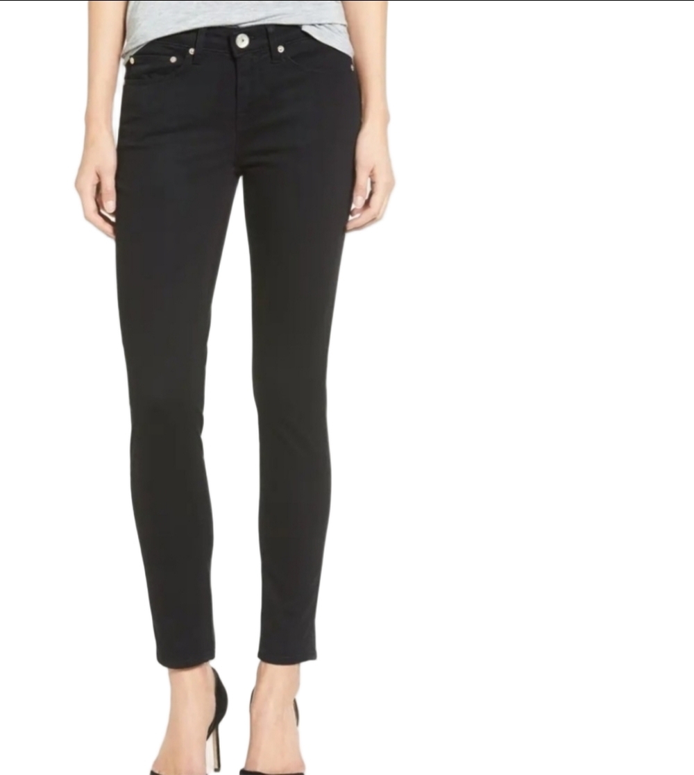 Strom tio skinny Raven black distressed jeans size 23